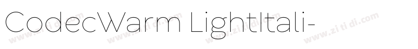 CodecWarm LightItali字体转换